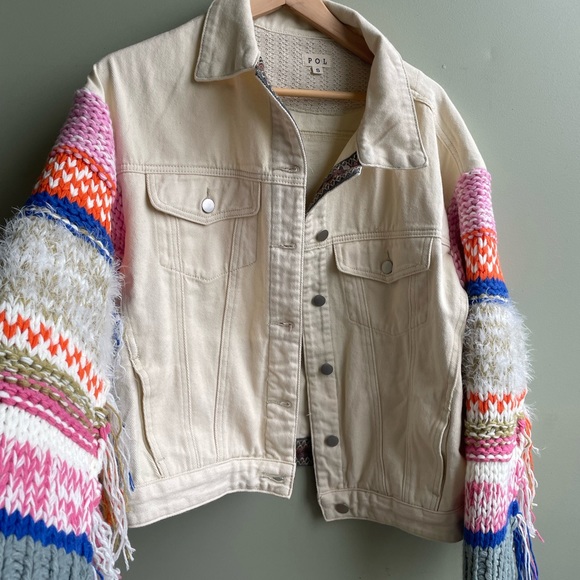 POL “Free Spirit” Denim & Fringe Jacket - Picture 3 of 15